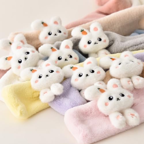 Cartoon Shape All-Match Scarf Furry Toddler Scarf Winter Warm Thick Casual Color Matching Plush Soft Scarves Children's Autumn and Winter Rabbit Scarf Children's Autumn and Winter Rabbit Scarf4