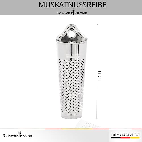 Muskatreibe Schwertkrone mit Edelstahlbehälter
