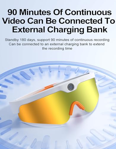 Polarized Smart Camera Glasses Bluetooth Men Women Sports Polarised Sunglasses with Open-Ear Audio IPX6 Waterproof Sun Glasses with Video Recording Camera for Cycling Skiing Driving Hiking Fishing - Image 4