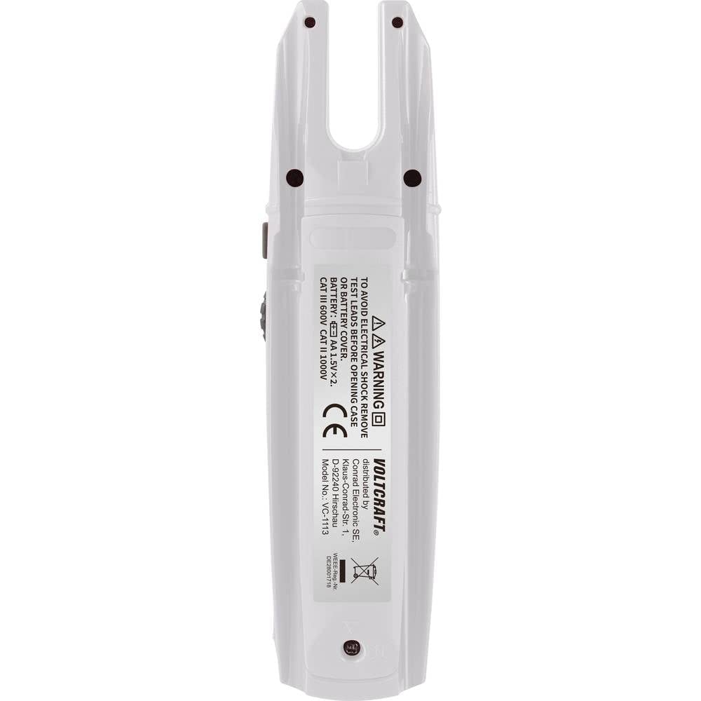 VOLTCRAFT VC-1113 Stromzange digital CAT II 1000 V, CAT III 600 V Anzeige (Counts): 6000