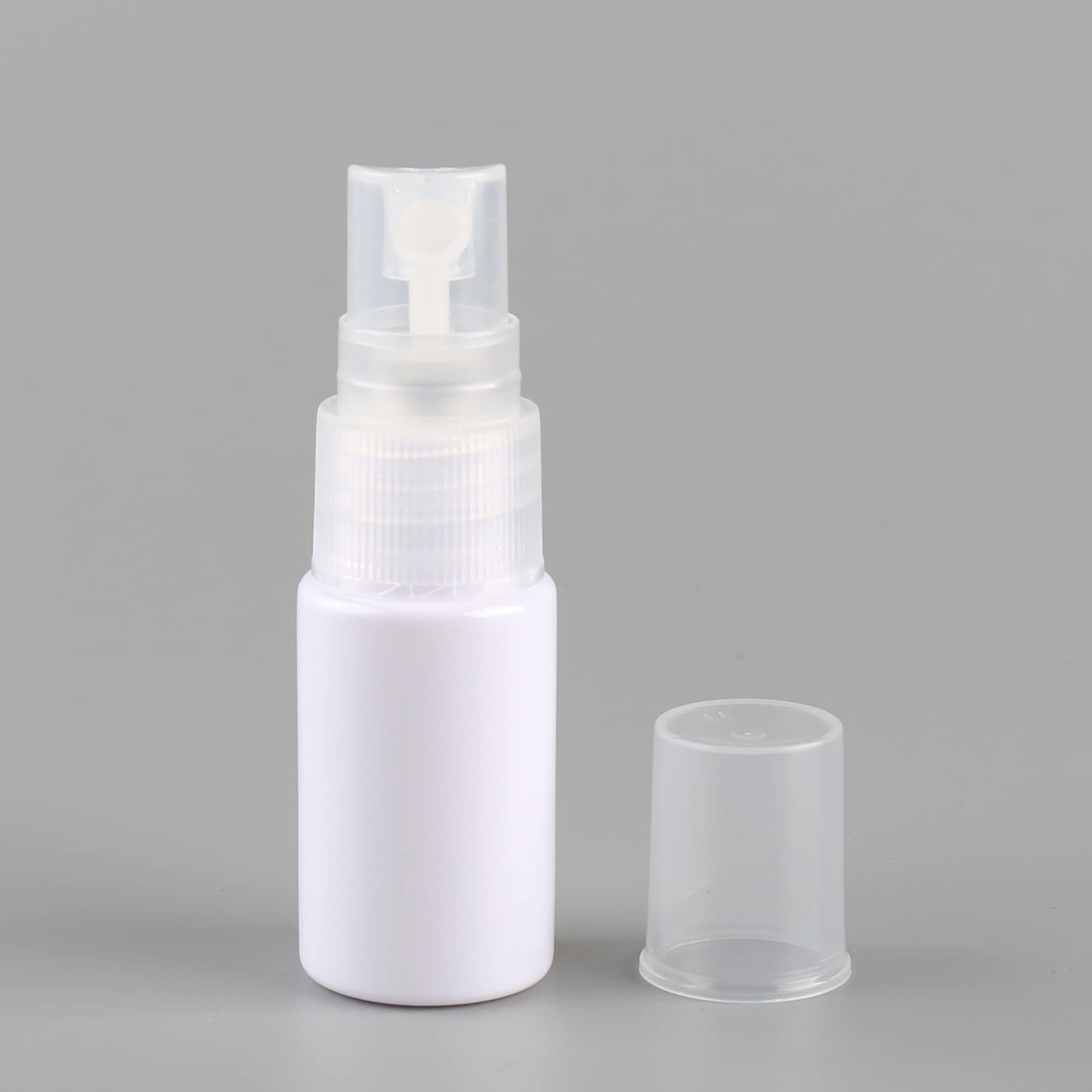 100 Pezzi 10ml Flacone Spray Vuoto Plastica Bianco, Mini Flacone Spray Portatile Riutilizzabile per Nebbia, Bottiglia di Profumo, Cosmetica, Viaggio con 5x Imbuti