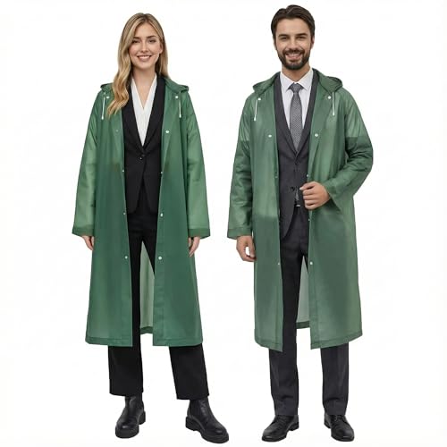 welsberg Regenponcho mit Kapuze, Damen und Herren Wasserdicht Atmungsaktiv...