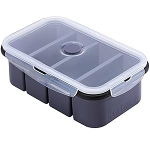 Webake WA22044 Silikon Gefrierbehälter Grau 4 Portionen