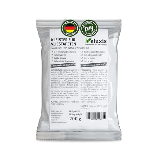 Veluxis® Colle pour papier peint intissé – prête à l'emploi en 10 minutes, ADHÉRENCE...