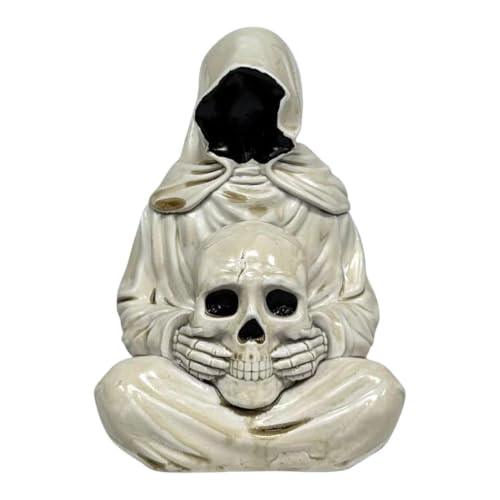 Statue d'Halloween lumineuse en résine avec éclairage LED effrayant