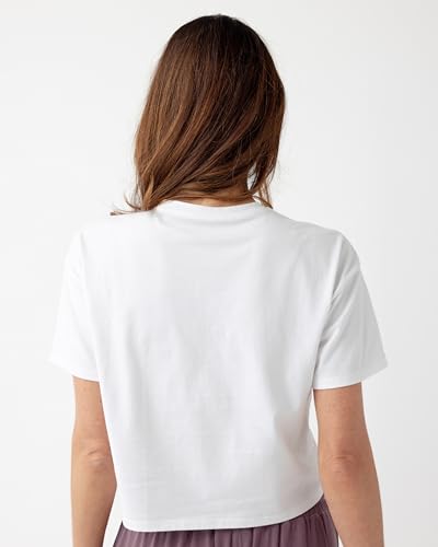 Cozy Earth - Women's All Day Cropped Tee - 100% Cotton T-Shirt - Relaxed Fit - Soft & Breathable2