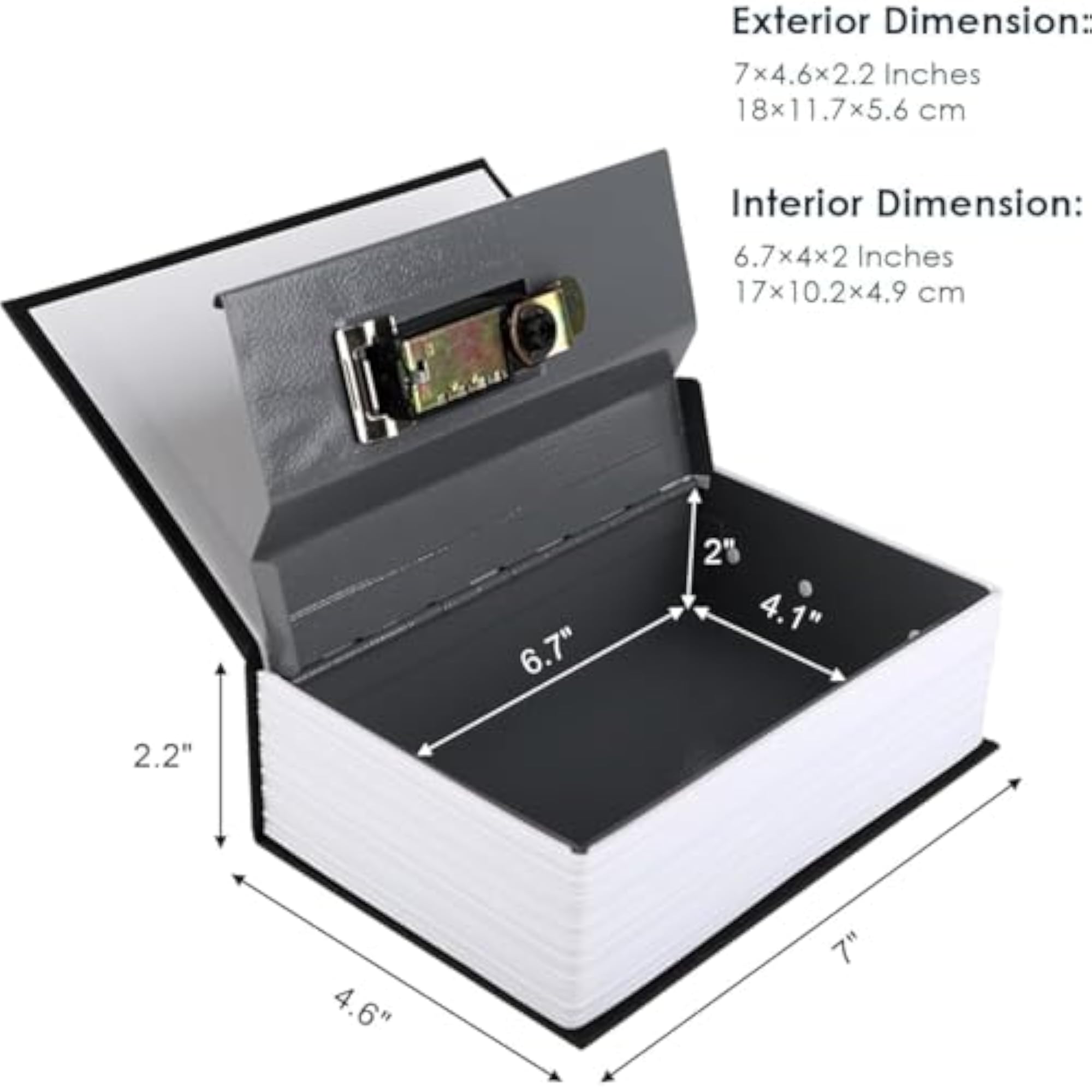 Book Safe with Combination Lock