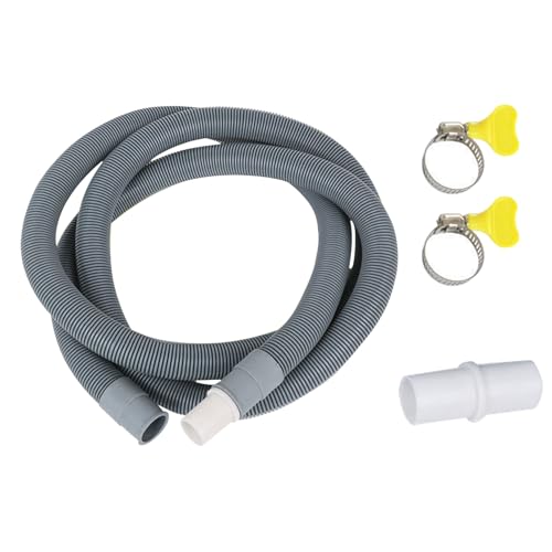 1M Washing Machine Drain Hose Washing Machine Waste Pipe Extension Dishwasher Waste Pipe Extension with Connector and Clamps Universal Drain Hose Extension Kit for Washing Machine Dishwasher