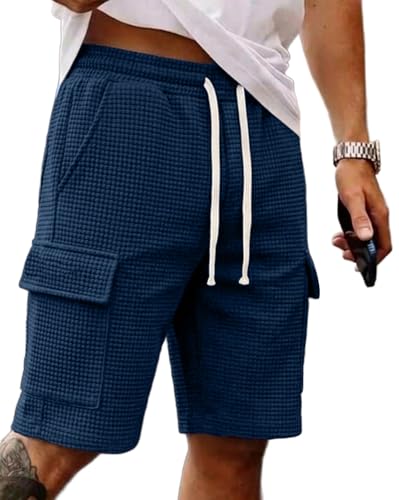 Image of AUSK Classic Relaxed Fit Cargo Stretch Shorts for Mens| Half Pant Cargo Shorts with Pockets | Casual Shorts for Mens