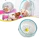 Hamsterrad,Hamstertrainingsrad,Silent Hamster Rad,Transparent Laufrad Hamster Leise Hamster Spielzeug,Hamster Sport Zubehör aus Kunststoff,Für Hamster,Hamster,Mäuse und andere kleine Haustiere,12cm