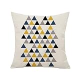 QINU KEONU Elephant Deer Mountains Cotton Linen Throw Pillow Case Cushion Cover Home Sofa Decorative