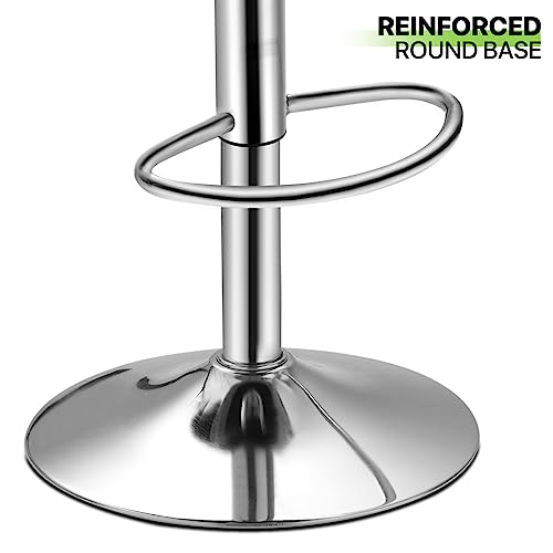 Magshion Bar Stools Set Of 2, Pu Leather Counter Height Barstools Armless Adjustable Swivel Bar Chairs With High Back For Home Kitchen Pub, Yellow #TOP7