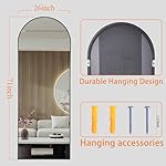 Arched Mirror Full Length,Nanoglass Standing Mirror Full Length,71"x26"espejos para dormitorio,Large Full Body Mirrors,Floor Length Mirrors(Black) - Image 5