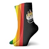 SAPOY Gay Lgbt Bear Flag Performance Running Socks Comfort Sox Light Bobbysocks Sox