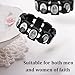 Catholica Shop Catholic Stretch Bracelets with Assorted Black & White Images of Saints, Jesus and Mary for Men & Women - B&W Large