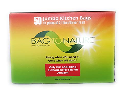 Compostable Tall Kitchen Bags- 50 Count #TOP1
