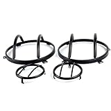 Opar Black Iron Front Euro Guard Head Light & Turn Signal for 2007- 2016 Jeep Wrangler JK - 4 Pieces Kit