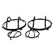 Opar Black Iron Front Euro Guard Head Light & Turn Signal for 2007- 2016 Jeep Wrangler JK - 4 Pieces Kit
