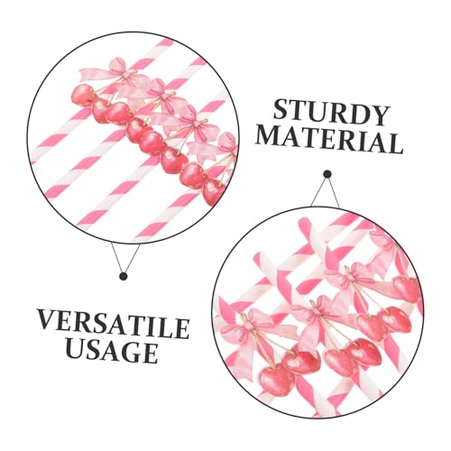 BESPORTBLE 50 pitillos desechables de papel con diseño cereza miniatura 3