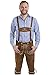 Produktbild Schöneberger Trachten Couture Herren Hopfen und Malz Trachtenlederhose Kniebundhose braun Trachten Lederhose Kniebund Leder Hose , 52, Hellbraun