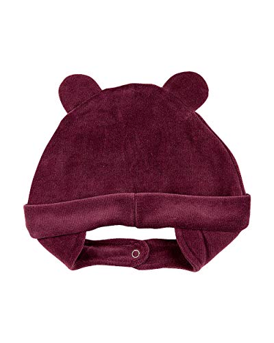 Touca de Bebê Plush Ursinha - Bordô P
