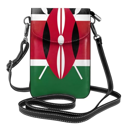 Mini sac à bandoulière drapeau du Kenya pochette téléphone et portefeuille femme
