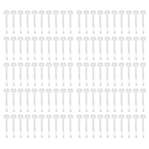 LEORX 100pcs Nail Polish Replacement Brush Nail Dipping Powder Liquid Brushes Set for Water-based Nail Polish