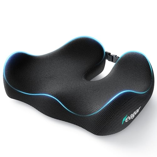 Miniatura 9 de Feagar Cojin Silla Oficina - Cojin Coxis Ortopedico De Espuma Con Memoria, Cojín Ergonómico Para Silla De Oficina, Silla De Ruedas Y Coche, Alivia Dolor De Coxis, Cadera Y Ciática - Funda Lavable