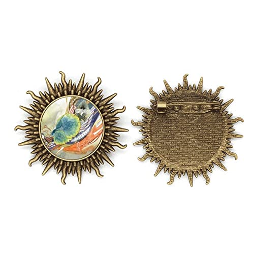 Broche fille de paon en métal bijou de veste et accessoire sac à main