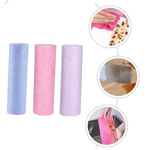 ORFOFE 3 Rolos De Esfregão Sem Óleo Acessório De Cozinha Toalhas De Papel Reutilizáveis ​​Toalhas De