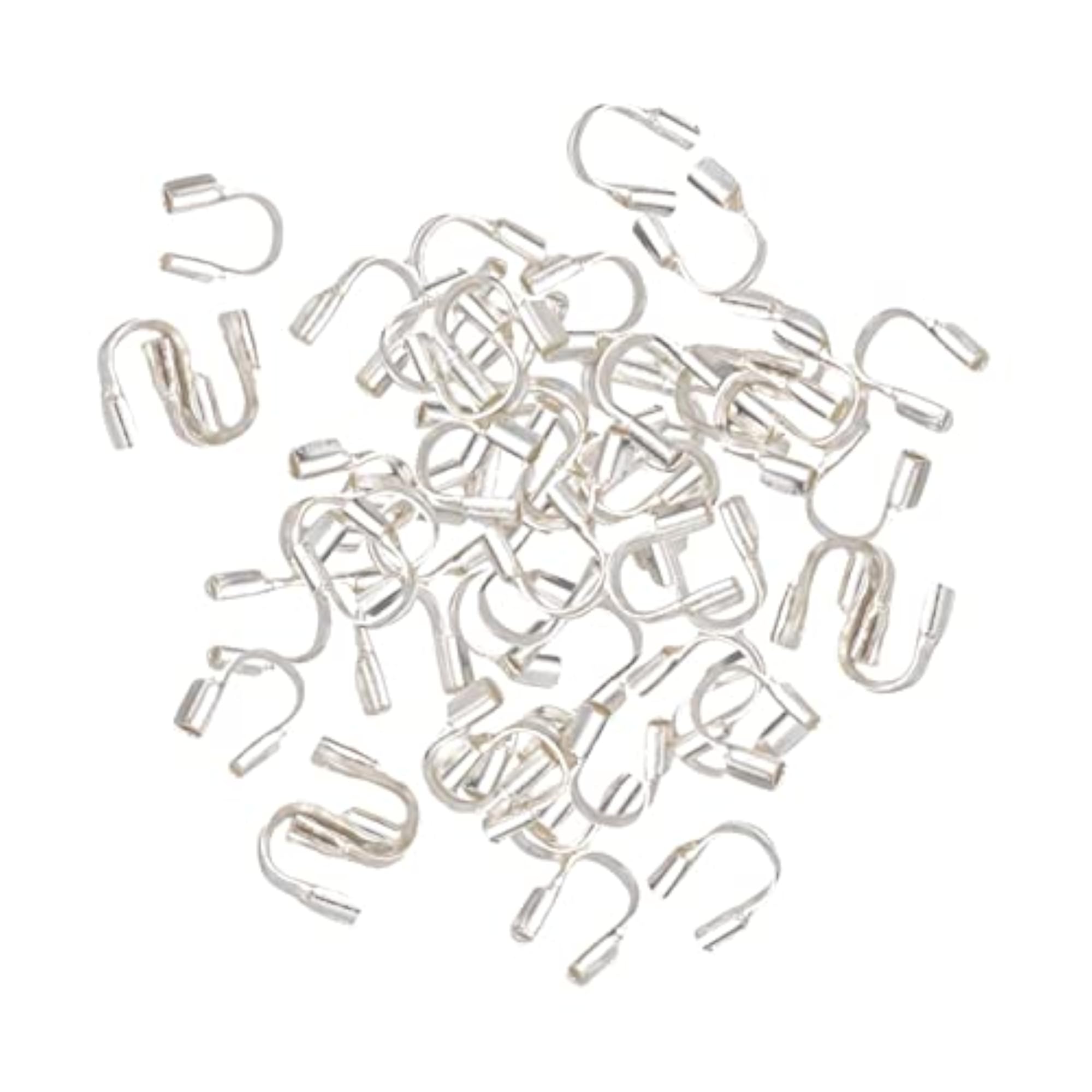 2x100Pcs Wire Guards Loops for DIY Pendant Making