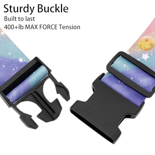 Image of Milky Way Galaxy Luggage Straps for Suitcases, Adjustable Luggage Travel Belt to Keep Luggage Security While Travel, Strong Polyester Fabric, Easy-to-Recognize Stylish Design Travel Essentials, 2 Pack