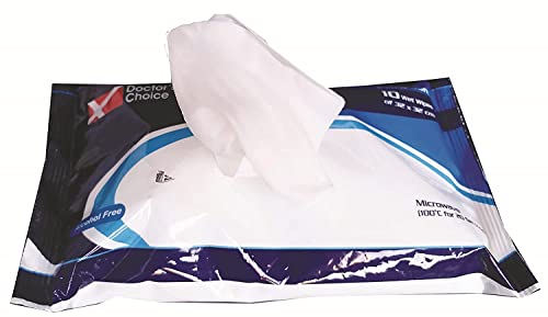Image of Doctor's Choice Wet Wipes | Soft Bed Bath Wipes | 10 Large Wipes /Pack (32 x 32 cm) | Alcohol-free & Clinically Safe | Pack of 5 (50 wipes)