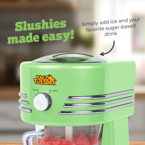 Nostalgia Taco Tuesday Frozen Drink Maker and Margarita Machine for Home - 40-Ounce Slushy Maker with Stainless Steel Flow Spout - Easy to Clean and Double Insulated - Lime Green - image 7