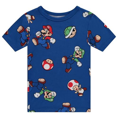 Nintendo Boys Mario Pajamas Set - 2 Piece Short Sleeve Super Mario Pajamas - Short Sleeves and Pants Pajamas Set3