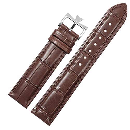 Bracelet de montre en cuir véritable pour Vacheron Constantin patrimoine - Élégance marron 19mm