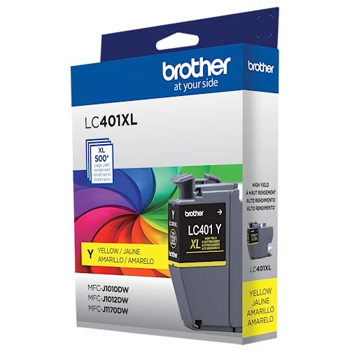 Image of Brother Genuine LC401XLY High Yield Yellow Ink Cartridge