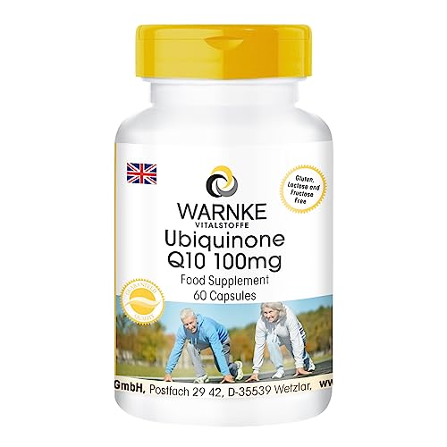 Ubiquinone Coenzym Q10 100mg, Vegan, 60 Capsules, Without Silicon Dioxide | Warnke Vitalstoffe - German Pharmacy Quality