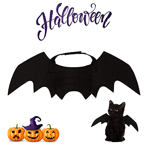 Halloween-Kostüm für Haustiere, Haustier Katze Fledermaus Flügel für Kleine Katzen und Hunde, Lustige Feiertagsdekorationen, Kleidung, Halloween-Party-Dress Up Zubehör (M) Cover