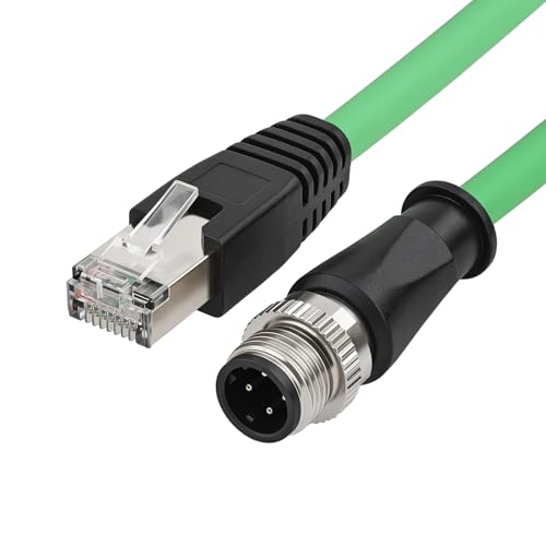 Câble réseau M12 RJ45 étanche pour caméras extérieures et ateliers