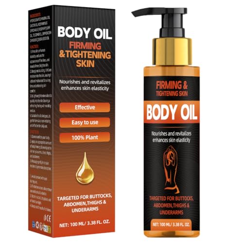 Bellisinno Body Firming Oil 3.38 FL OZ After Shower Body Oils for Women Skin Tightening and Hydrating Treatment for Arms Legs Stomach and Full Body Deep Moisturizing Body Care That Plumps