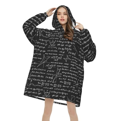 Sweat à capuche couverture mathématique en flanelle, le cadeau original idéal - 4