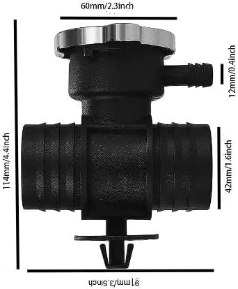 Coolant Coolant Filler Neck Radiator Hose Connector with Cap 55116901AA 52028974AA 52079880AA Compatible for Dodge Journey Grand Cherokee Durango Charger Challenger, Chrysler 200 Sebring, Jeep Patriot