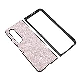 Jopwkuin Coque de Protection pour téléphone, Coque de téléphone à Paillettes Anti-poussière Coupes Assez précises Anti-Chute pour Z Fold 3(Briller)