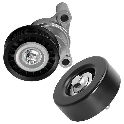 39083 Belt Tensioner and Idler Pulley Assembly, for Chevy Silverado 1500 2009-2013, for GMC Sierra 1500/2500 HD 2010-2013, for Cadillac Escalade 2009-2014, for Hummer H2 2009, V8 6.2L/6.0L/5.3L/4.8L