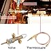 T6 Low Pressure LPG Propane Gas Fireplace Fire Pit Flame Failure Safety Control Valve Kit with Thermocouple & Knob Switch 3/8