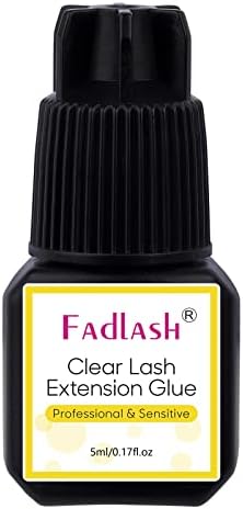 Lash Glue for Eyelash Extensions 5ml Clear Eyelash Glue 1S Drying Time 8 Weeks Retention Transparent Lash Extension Glue Extra Strong Eyelash Extension Glue Professional Use Only