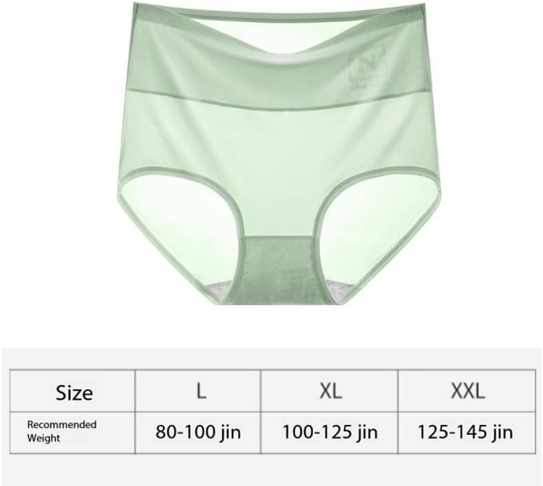High Waist Underwear Silk Free Seamless Crotch Comfortable Triangle Pants