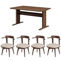 Amazon｜tac INTERIOR ダイニングテーブルセット4人用 木製 テーブル