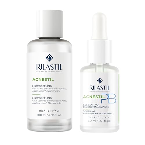 Rutina Rilastil Anti-acné - Acnestil PB Sérum Seborregulador, Calmante y Anti-Rojeces 30 Ml + Rilastil Acnestil Micropeeling Exfoliante y Seborregulador 100 ml